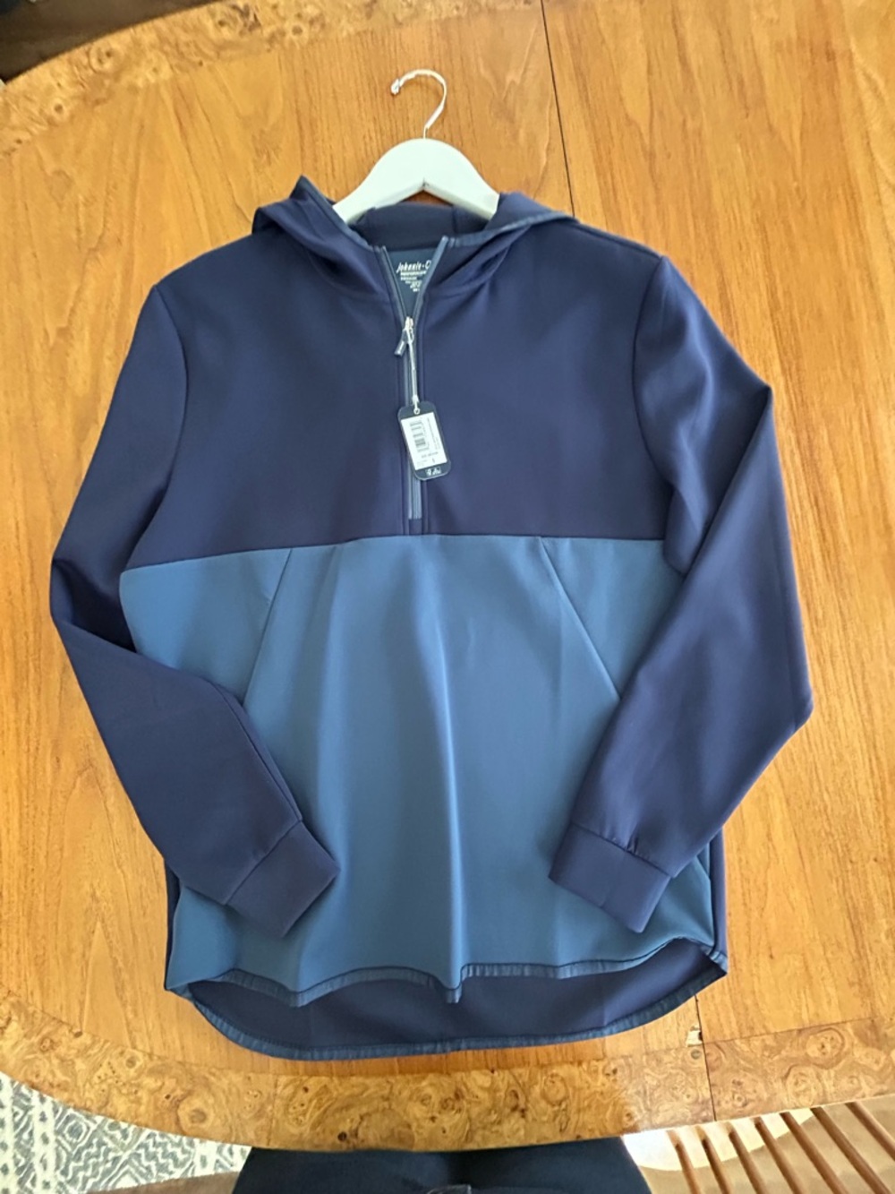 johnnie-O Two-Tone Navy & Slate Blue Lightweight Hoodie Jacket